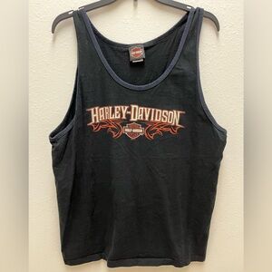 2007 Harley-Davidson Black Tank with Orange and Cream Logo